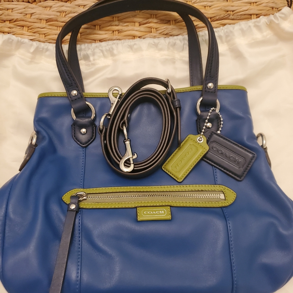 Coach colorblock crossbody leather bag